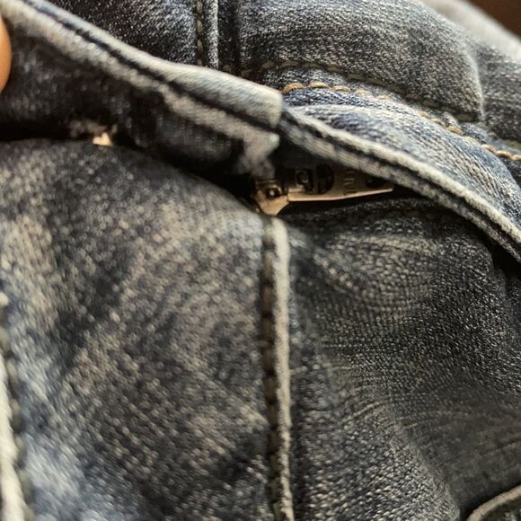 People’s Liberation cropped ankle crop skinny jeans embroidered denim pants 7 8 - Picture 14 of 15